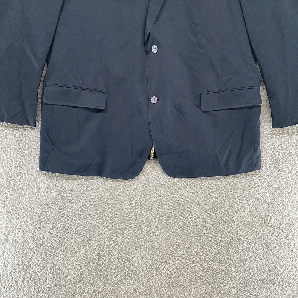 Robert‎ Graham Blazer Mens 50 Blue Cotton Two Button Sport Coat Paisley Lining